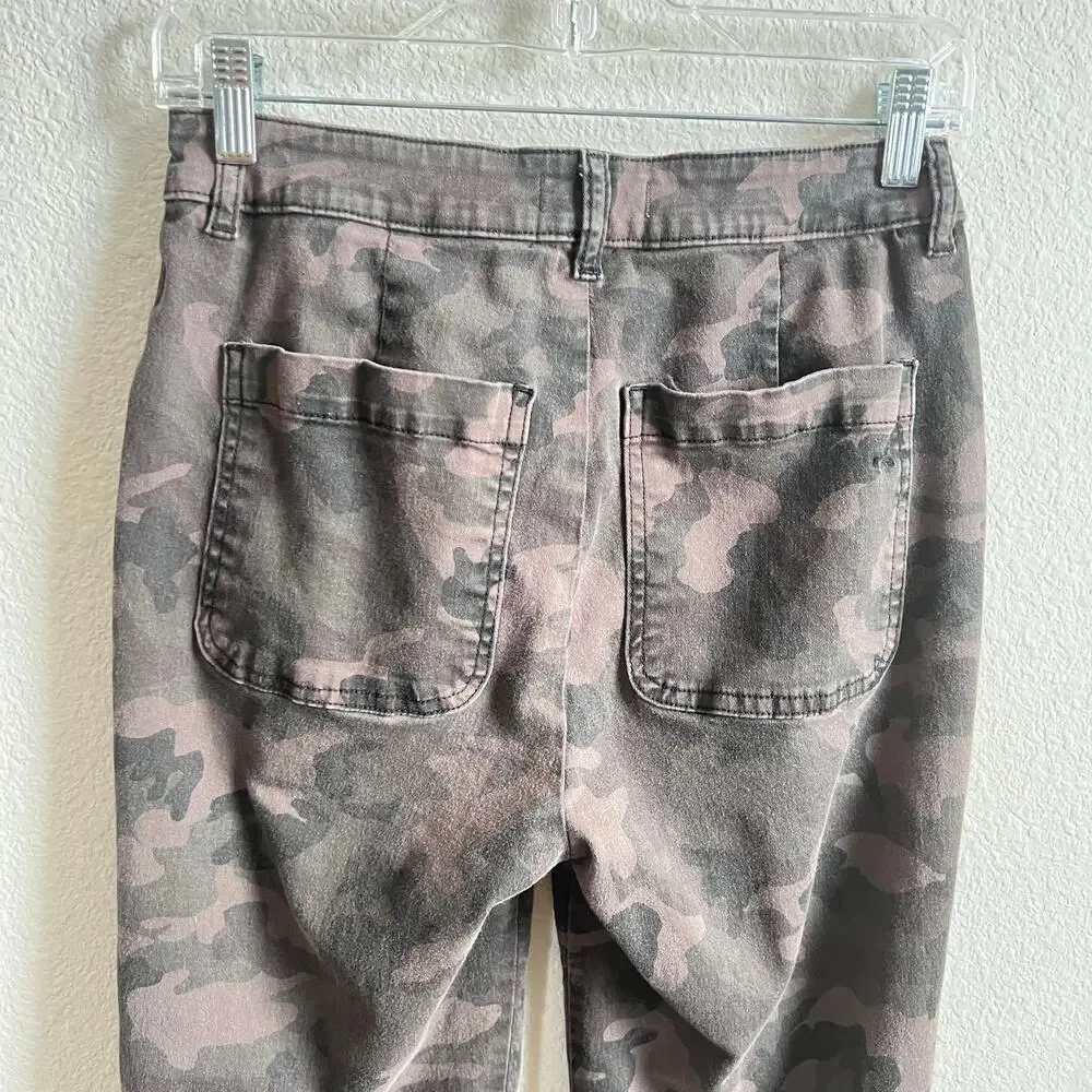 DL1961 Jerry High Rise Vintage Straight Camo Jeans Women's 27 Stretch